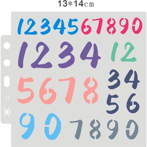 14.1*13 Magic digital stencils Cover template spray plastic mold shield DIY cake hollow Embellishment printing lace ruler
