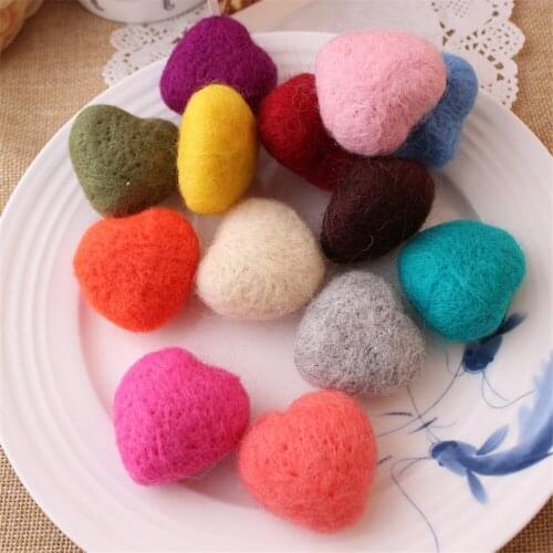 ZEROUP DIY Handmade Jewelry Material wool felt stereoscopic Heart Shaped All Hand Made MY 54