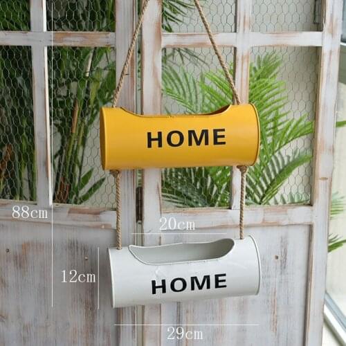 Iron Hanging Flowerpot with Chain Durable Convenience Unique Artistic Sense Decor Balcony Garden living Room GQ