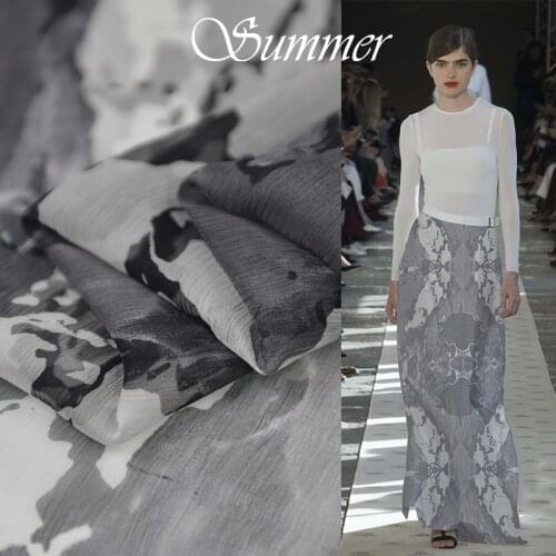 1 Meter Dreamlike Danube Smooth Georgette Silk Fabric Thin, Soft, Comfortable