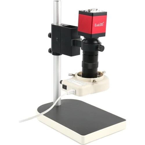 1080P 720P HDMI VGA Industrial Digital Video Microscope Camera+100X C Mount Lens+56 LED Ring Light+Stand Holder For PCB Repair