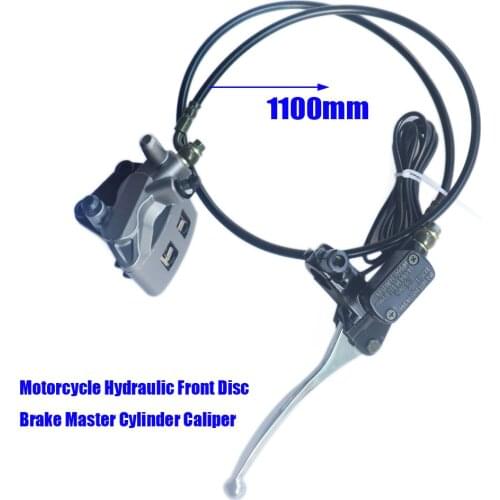 1100mm Motorcycle Hydraulic Front Disc Brake Master Cylinder Caliper System & Pads For 110cc 125cc Quad Dirt Bike ATV