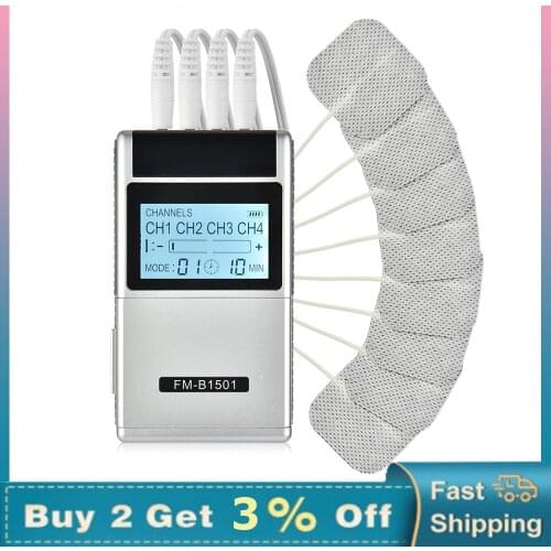 15 Modes Electroestimulador 4 Outputs EMS Nerve Muscle Stimulator Low Frequency Therapy Device TENS Physiotherapy Massager