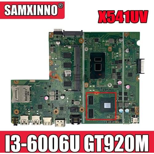 Akemy X541UV Laptop motherboard for ASUS VivoBook A541UV X541U original mainboard 4GB-RAM I3-6006U GT920M (Pin interface))
