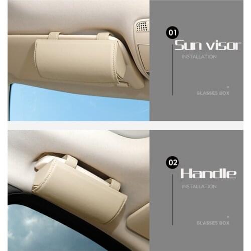 Automobiles Glasses Case Sunglasses Storage Box 4 Colors Auto Interior Accessories Glasses Holder Sun Visor Automobiles