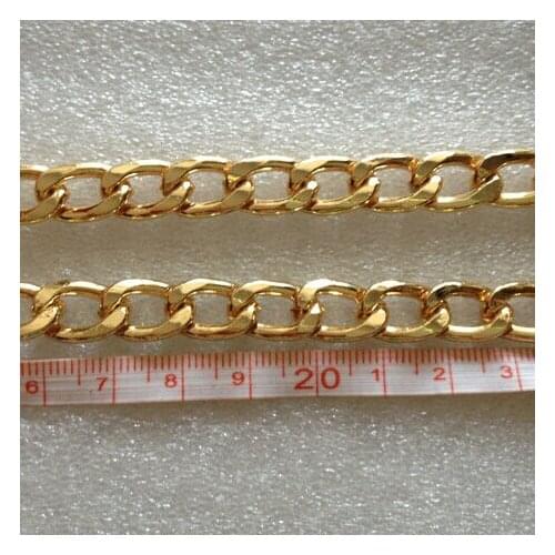 Chain,Gold Metal Chain, 5m Flat open chain,8x14mm