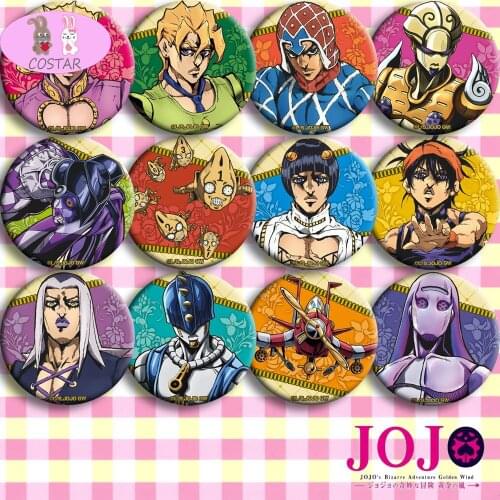 COSTAR 58MM Badge Japanese Anime JOJO Bizarre Adventure Display Badge Fashion Cartoon Figure Brooches Pin Jewelry Accessories