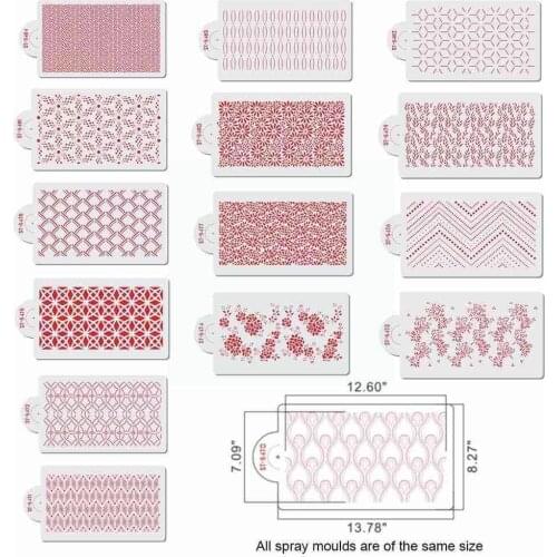 Flower Ring Pattern Cake Stencil Plastic Cake Border Tool Lace DIY Drawing Bakeware Template Cake Stencils MoldCake Decorat G4C1