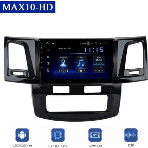 Dasaita 9" Android 10.0 Car Radio for Toyota Fortuner 2007-2014 Multimedia DSP CarPlay 1280*720 HD Screen 4GB Ram GPS Navi MAX10