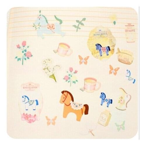 DIY Decorative Paper Stickers Cute Horse for Home Decoratives 3 sheets/set