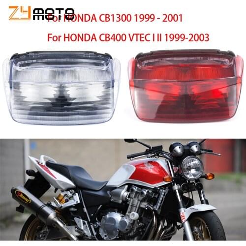 For Honda CB400 VTEC I II Stage1999-2003 CB1300 1999 2000 2001 Motorcycle Brake Rear Tail Light Lens Cover Case Guard