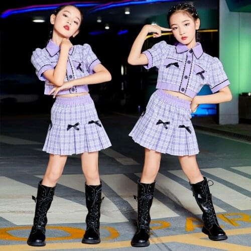 Jazz Dance Costumes For Girls College Style Hip Hop Clothes Kids Performance Costumes Hiphop Outfits Festival Clothing DQS7632