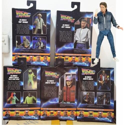 NECA Dr. Brown Figure Back to the Future Marty McFly Biff Tannen Ultimate Action Figure Collectible Model Toy For Gift 7"
