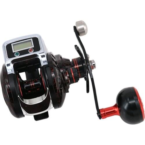 Fishing Reel Baitcasting Reel Counter Line In Meter 6.3:1 Digital Reel Full Metal Spool SaltWater Wheel Trolling Coil Drag 5kg