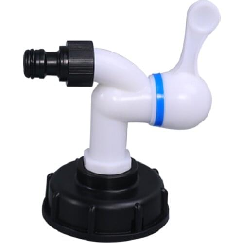 60mm Coarse thread Plastic IBC Tank Tap 1/2" 3/4" 1000L water tank Adapter Garden Irrigation Valve Hose Switch Fittings