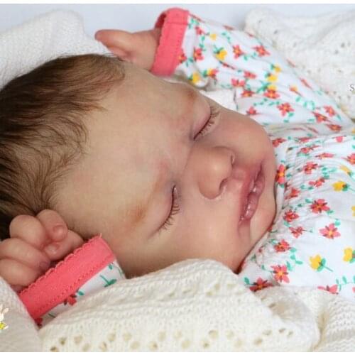 NPK 21inch Reborn Doll Kit Everlee Newborn Lifesize Sleeping baby unfinished doll parts