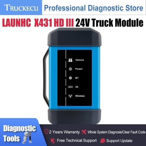 Launch X431 HD III 24V Truck full system diagnostic support work with X431 V+ X431 PRO3 PADII Multi-language update online