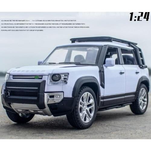 1:24 scale wheels city orv land defender rover metal model with light and sound diecast Off-road vehicle pull back toy for boys