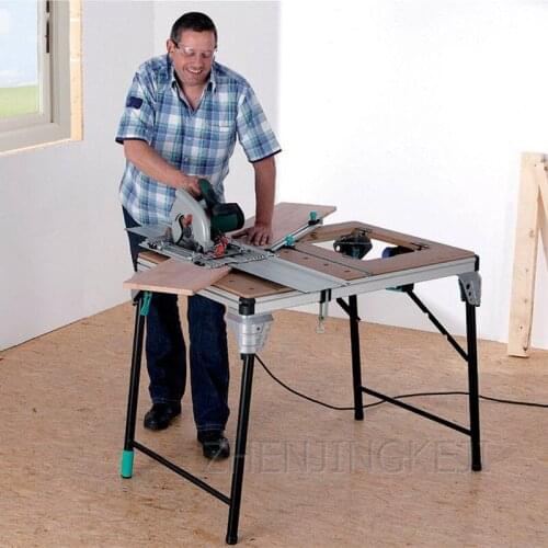 Multifunction Woodworking Workbench Foldable Assembly Suitable For Milling Machine Jig Saw Service Workbench Can Move Measuring