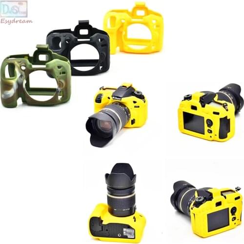Soft Silicone Rubber Protective Body Cover Case Skin Frame Housing for Nikon D7200 D7100 Camera
