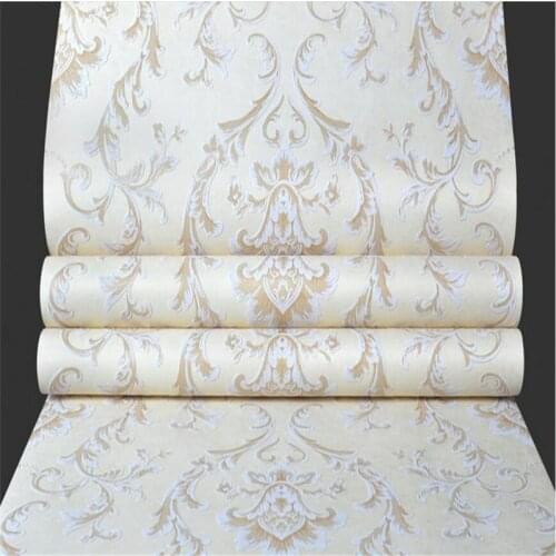 Wellyu Living Room TV Backdrop European Damascus Wallpaper Wall paper Bedroom Background Wall papel de parede