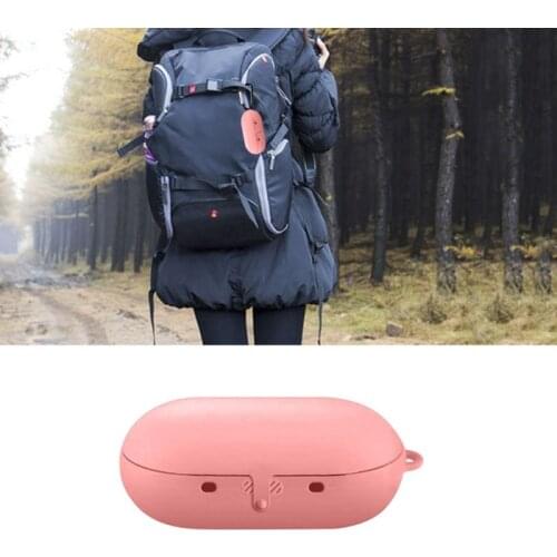 Anti-shock Flexible Silicone Protective Case Cover Skin with Carabiner for samsung Gear IconX 2018 Wireless Headphone Earphone