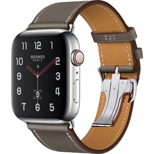 New Single Tour Deployment band for apple watch 38mm 42mm 40mm 44mm for iwatch strap series 6 se 5 4 3 2 1 Leather loop