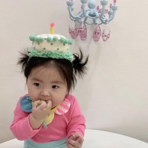 Birthday Cake Hat Baby Shower Decorative Headband Childrens Party Crown Hat Blue Gold Birthday Crown Party Hats