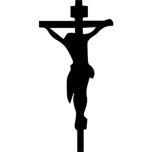 7.5cm*15.6cm Jesus Christ Cross Symbol JDM Funny Vinyl Decal Sticker Car Window Decorate S6-3420