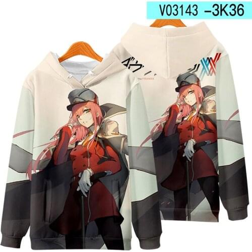 Personality DARLING in the FRANXX Hoodie Women Mens Hoodie Harajuku Streetwear Zero Two Sweatshirts Anime Clothes Sportswear