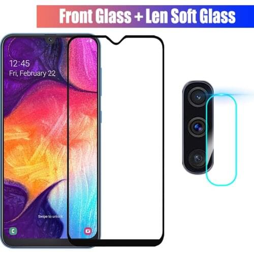 2-in-1 Protective Glass For Samsung Galaxy A50 A40 70 A30 A20 A10 Tempered Glass & Camera Lens For Samsung A 50 Screen Protector