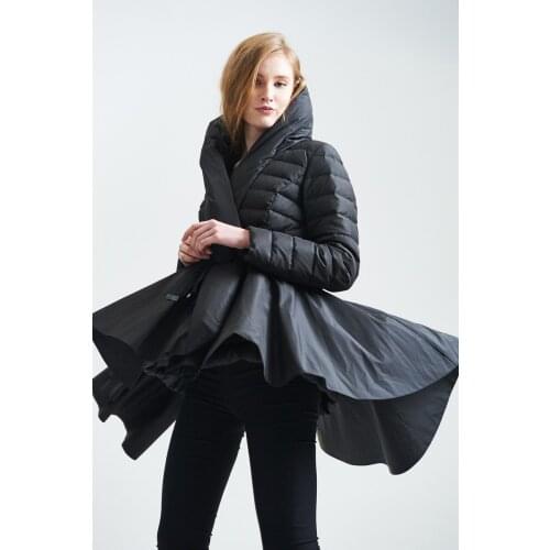 90% White Duck Winter Jacket Women Skirt Design Womens Down Jackets Hooded Warm Coat Female Outerwear Parka EF1188