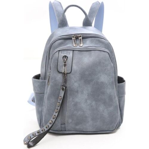 Khamezoa ladies fashionable handbags 2021 backpack retro trend womens backpack female bag grey pink black chestnut girl bags