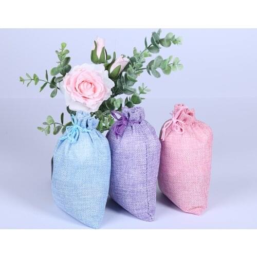 10Pcs Natural Burlap Gift Candy Bag Wedding Party Favor Pouches Jute Jewelry Packaging Bags 6 Sizes Linen Drawstring Gift Bags