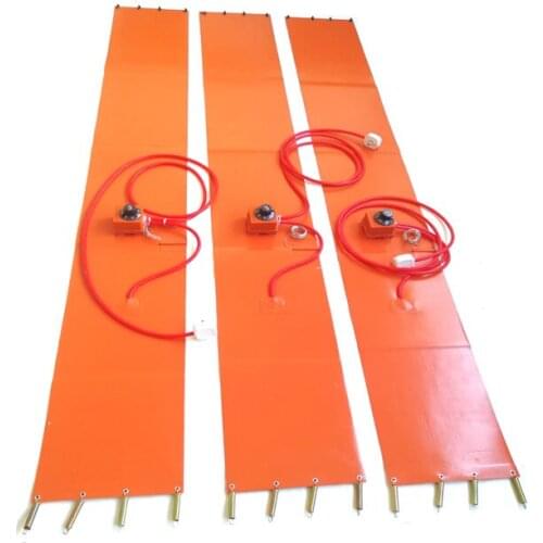 120v 2200w 250*1840*1.5mm Silicone Oil Drum Heater dial thermostat on pad 2000mm lead wire