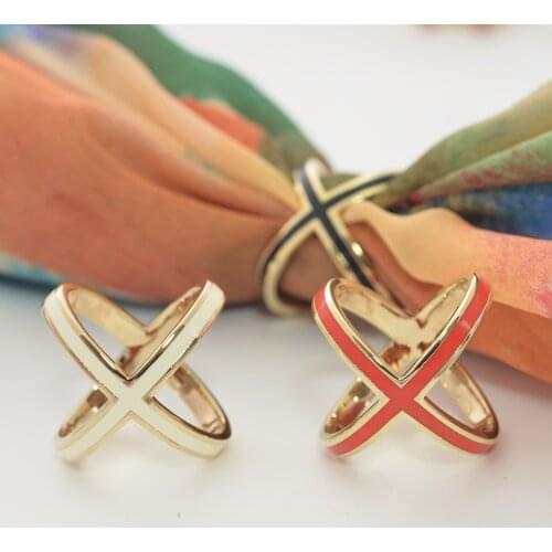 2018 high quality copper enamel scarf clip 3 color shawl Brooch