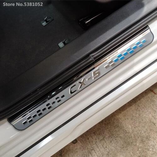 Car Sticker for Mazda CX-5 Accessories 2017 2019 Door Sill Sills Pedal Cover Scuff Plate Guard Protector Cover