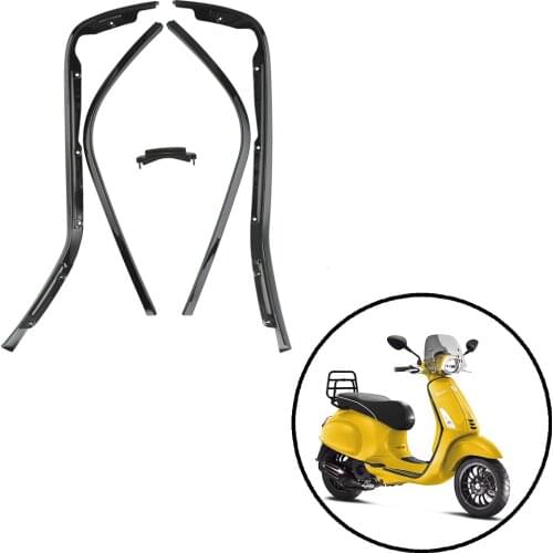 Pokhaomin Side Strip Pedal Side Cover Rubber Trim Strip Cover Lining Footrest Lining Shield for VESPA SPRINT 150 VESPA Spring