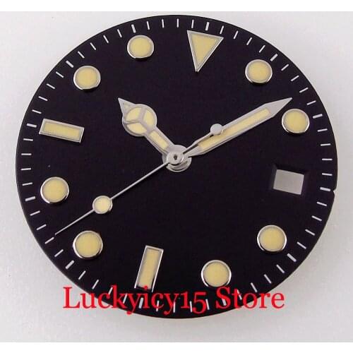 BLIGER 28.5MM Watch Dial Yellow Index Luminous Hand fit ETA 2836 MIYOTA 8215 821A 8205 DG MINGZHU 2813
