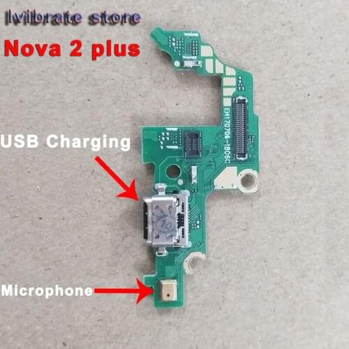 For Huawei Nova 2 plus USB Charger board Port Flex Cable cover Nova2 plus Nova2plus Dock Connector Charging Port with Microphone
