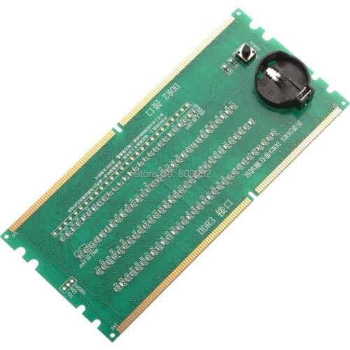 Two in One Desktop Motherboard Test Card DDR2/DDR3 With LED Light Tester for Intel and AMD Motherboard Repair Tester