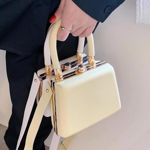 Candy color Small Tote bag 2021 Summer New PU Leather Womens Designer Handbag Wide Shoulder strap Shoulder Messenger Bag Purses