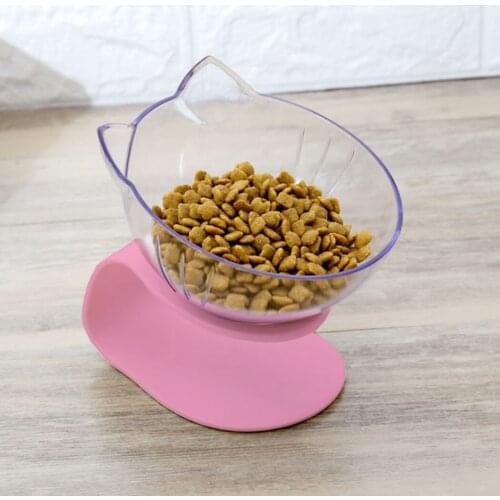 Cat Food Bowl Creative Adjustable No-slip Cat Feeding Bowl Pet Water Bowl