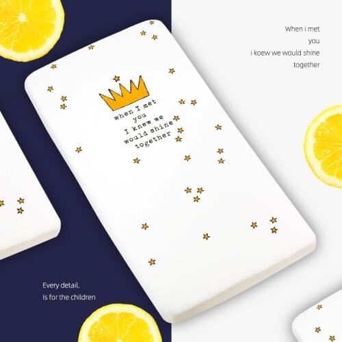 Nordic INS Baby Crib Fitted Bed Sheet Knit Cotton Matress Cover Newborn Cot Baby Children Bed Sheet Kids Beddings