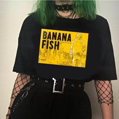 New Japanese Anime Banana Fish T Shirt Men Tshirt Tops Funny Tees Summer Clothing Black Japan Anime
