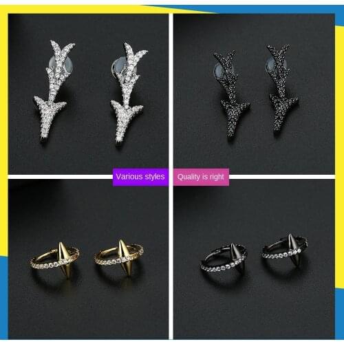 2020 new keel and diamond sparkle Korean wave ins niche design high sense temperament exaggerated womens brand jewelry