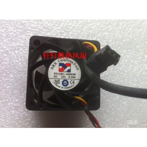 Genuine 40*40*28 12V 0.35A FD1240-A0053M 4CM 3 wire cooling fan