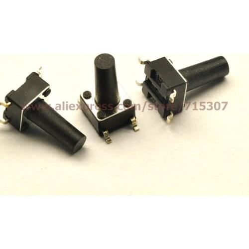 PHISCALE 20pcs 6*6*12/6x6x12MM touch button switch smd 4pin