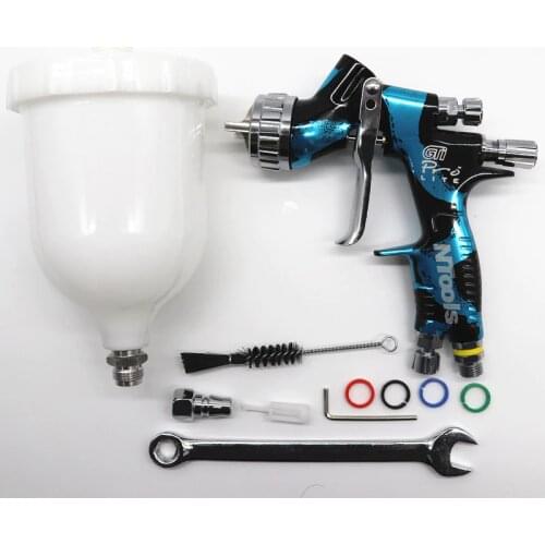 2020 Camo Fashion Spray Gun GTI PRO LITE HVLP Spray Paint Gun Fluid Tips 1.3mm tips with tank Car Paint Tool Pistol Spray Gun