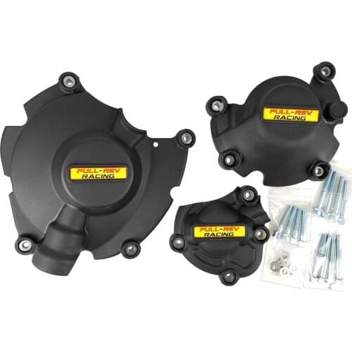 Full Rev Racing Engine Case Guards Protectors Cover For Yamaha YZF-R1 2015 – 2019 Black